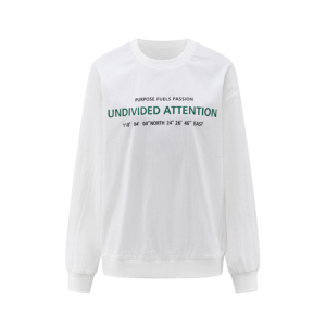 Spring and Autumn White Letter Korean Lazy Hoodie