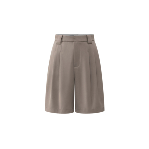 New khaki casual wide leg shorts