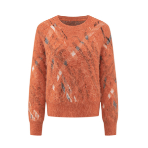 New round neck loose outer soft and sticky knit sweater