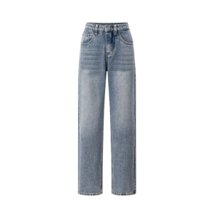 Straight leg wide leg low waist slimming jeans