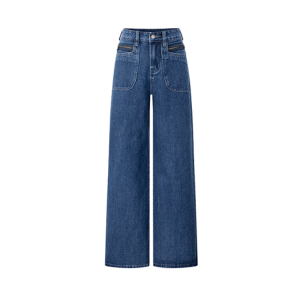 Retro loose wide leg jeans for women in spring and autumn