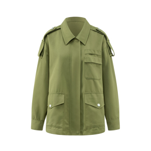 New Spring and Autumn Army Green Warm Coat