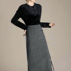 Summer women's half skirt Casual striped skirt