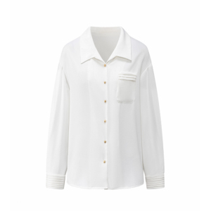 Hot selling white high-end shirt for women in spring and autumn