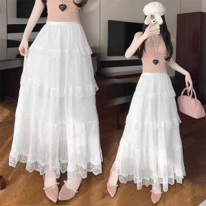 蕾丝蓬蓬蛋糕裙高腰甜美显瘦