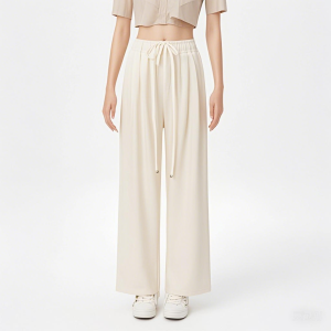Spring's latest high-end hanging casual pants,  high waisted slimming wide leg pants