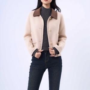 New short,  short,  double-sided cashmere woolen coat with a high-end feel,  made of sheepskin wool
