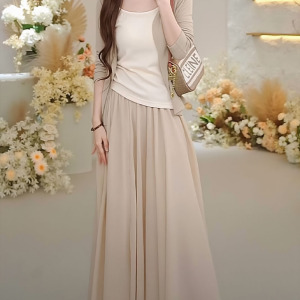 25 New Year's temperament cardigan three piece set,  suspender skirt,  fashionable and versatile,  high-end set