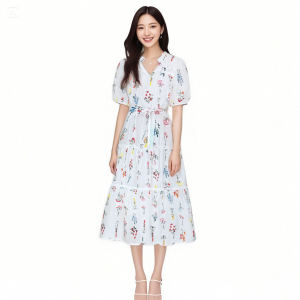 Atixian series-Sleeved skirt｜Summer New Colorful Embroidered Dress