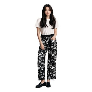Prunus lannesiana-Old Money God Pants｜Elastic waist straight leg pants,  high waist casual pants for women
