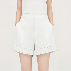 2025 Summer New Style High waist and loose fit a Font wide legs Wearing a suit and shorts while slimming down 