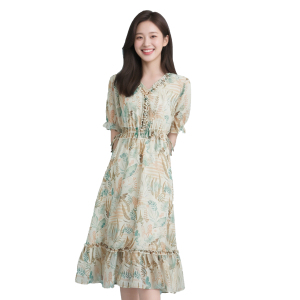Wishing Elf Series｜Summer New Fashion Lace V Collar dress