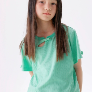 New Chinese style girls' short sleeved shirts t Versatile casual and high-end summer collection