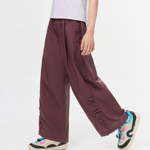 Korean pleated girls' quick drying pants,  spring and autumn girls' loose casual pants,  thin