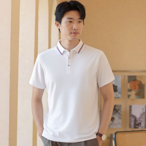 Summer new men's clothing POLO The ice silk material of the shirt is cool and breathable,  bidding farewell to the feeling of stuffiness and heat