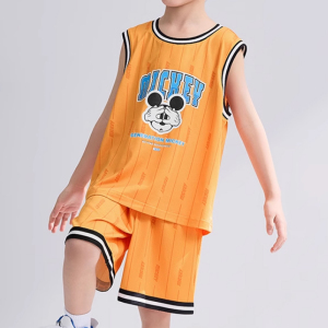 Boys' vest jersey,  big kids' quick drying mesh sports suit,  boys' summer outfit