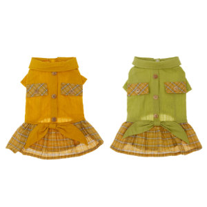 Pet mesh dress Spring and summer retro Dog and cat cute and playful outfit