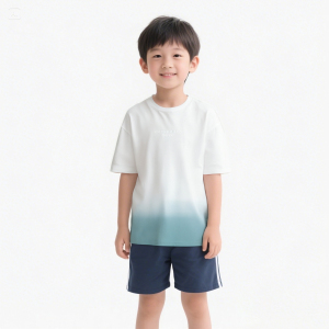 Summer New Products Children's clothing for boys Printed tie dye round neck short sleeved shirt T T-shirt