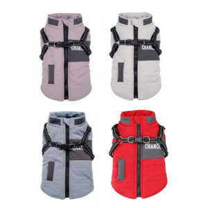 Dogs can pull stand collar windproof and warm thick cotton clothing Large dogs can wear it