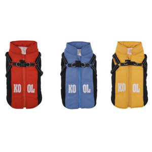 Pet short hooded cotton jacket Windproof stand collar warm jacket Winter cotton coat for small dogs