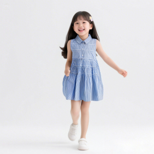 夏季新款洋气小女孩全棉夏款大童纯棉儿童裙子