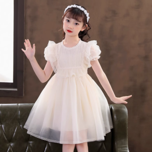 Girls' summer dress new princess dress Korean version super fairy yarn dress