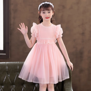 New Western style Children's Yarn Skirt for Girls' Summer Dresses