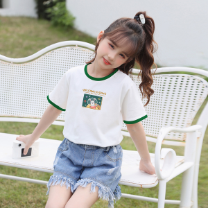 夏女童韩版新品卡通儿童纯棉运动 T 恤衣服