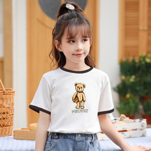 夏季新款卡通印花女童宽松显瘦半袖上衣