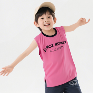 Children's vest pure cotton boys' short sleeved summer sleeveless t T-shirt