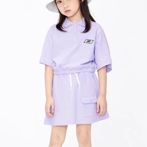 夏装新款女童上衣半裙两件套儿童套装潮童