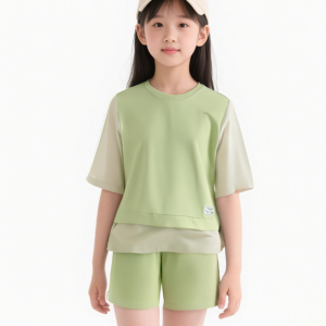 Two summer vacations for girls T New children's casual suit with shorts and shirts