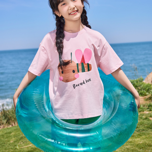 Children's short sleeves T Summer thin parent-child clothing new vacation style