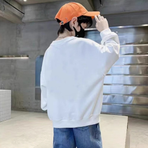 Boys' hoodie,  pure cotton round neck,  spring and autumn thin style,  medium and large children's hooded casual top