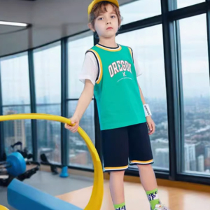 New set of short sleeved children's summer sports basketball suit for adults,  two-piece set