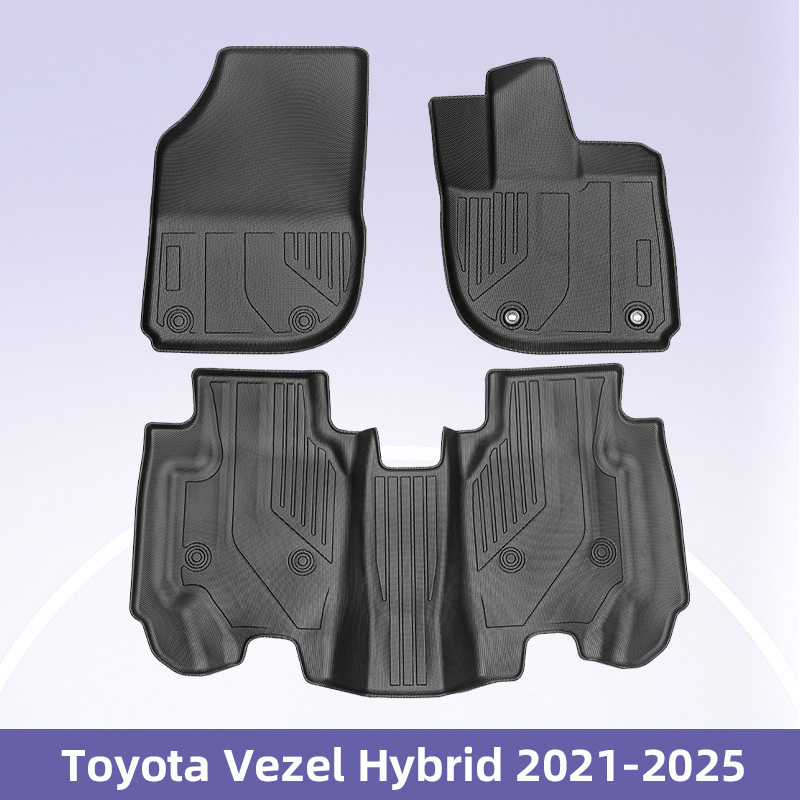 适用于 Honda Vezel 2021-2025 混动右舵3D全天候材质TPE汽车脚垫