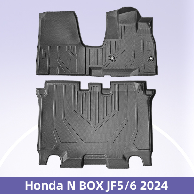 适用于Honda N-BOX JF5/JF6 2024 3D全天候材质TPE右舵脚垫尾箱垫