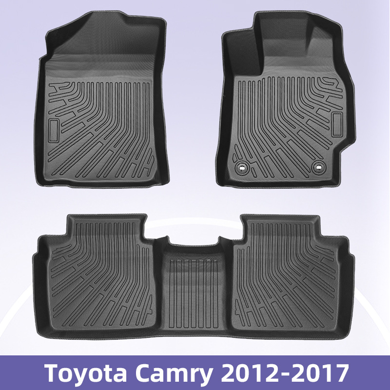 适用于Toyota Camry2012-2017右舵3D全天候材质TPE脚垫后备箱垫