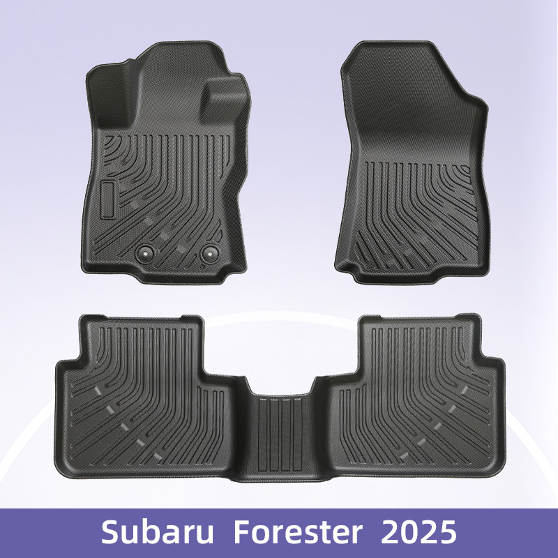 适用于Subaru Forester燃油2025 3D全天候材质TPE汽车脚垫防脏垫