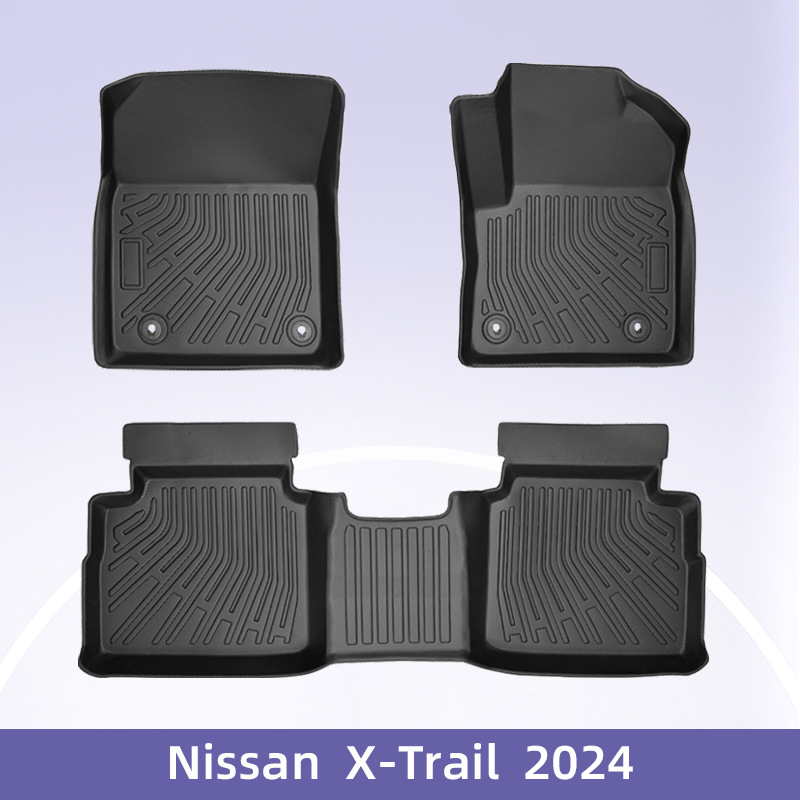 适用于日产Nissan X-TRAlL混动2024右舵3D全天候材质TPE汽车脚垫