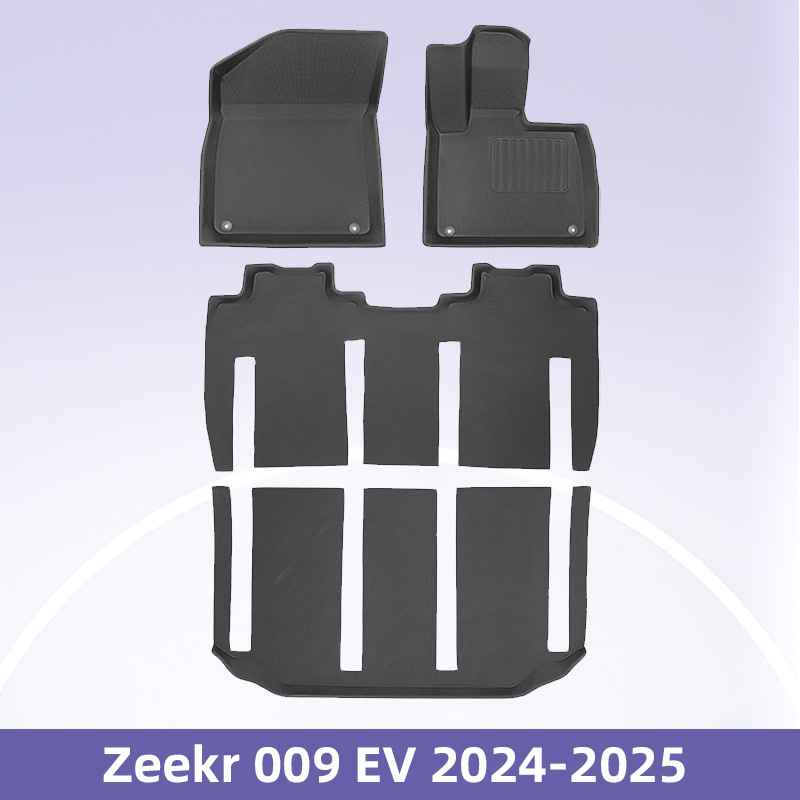 适用于Zeekr 009 EV 2024-2025右舵3D全天候材质XPE汽车脚垫地垫
