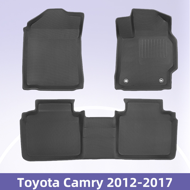 适用于Toyota camry 2012-2017右舵3D全天候材质XPE脚垫后备箱垫