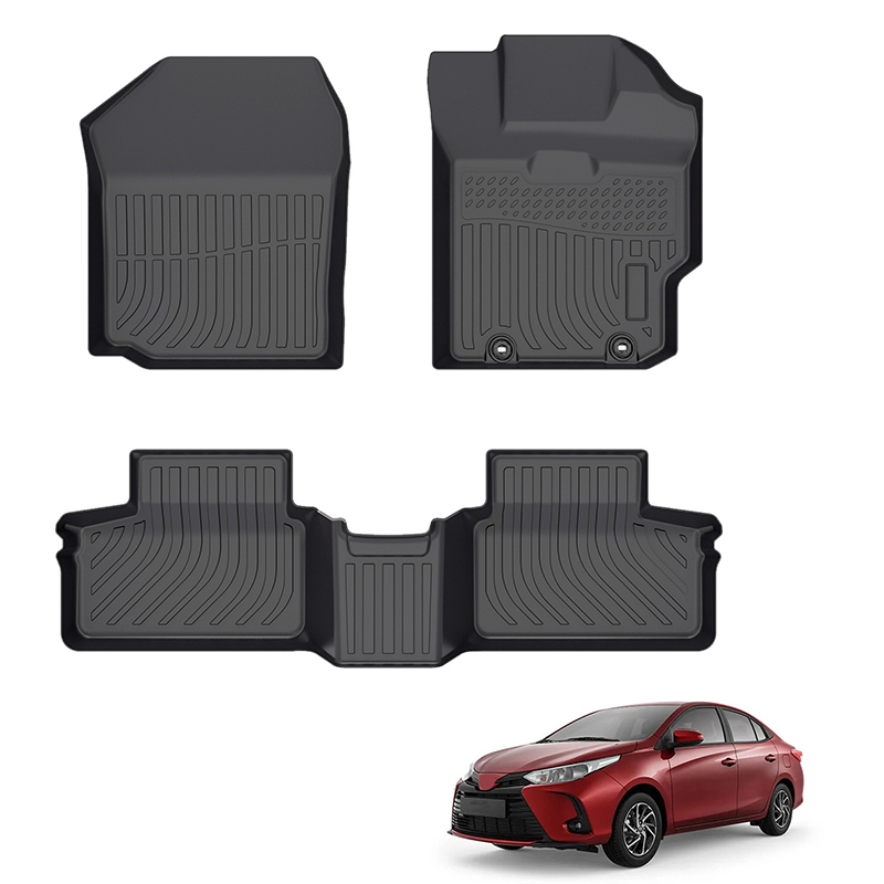 右舵适用于Toyota Vios RHD丰田右驾驶耐磨外贸全天候TPE脚垫定制