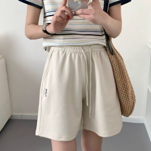 Cotton sports shorts for women in summer,  thin cut five quarter pants,  loose fit for outerwear GY25051427