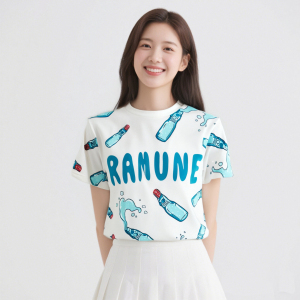 Blue soda men's and women's round neck cool blue round neck T T-shirt GY25051703