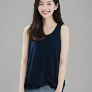 Women's pure cotton wide shoulder multicolored inner layer,  bottom layer,  cedar,  outer layer,  underwear,  vest GY25051704